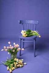 bouquet of yellow flowers on the table