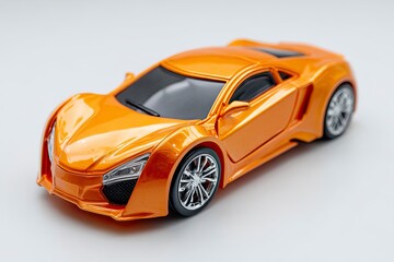 Fototapeta premium Orange Luxury Sports Car Model with Sleek Design and Modern Features