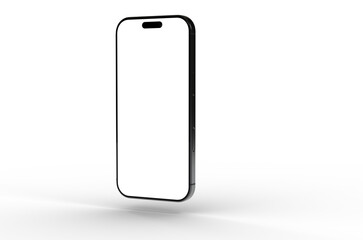 High-quality image of a modern smartphone with a blank screen, perfect for app presentations or website mockups.