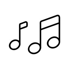 Musical notes in minimalist design on white background for New Year  