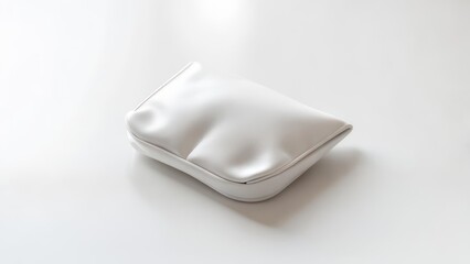 White pouch, simple, rectangular shape, lies flat