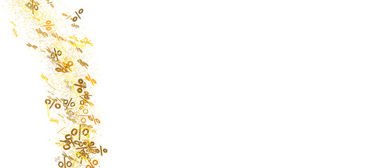 Abstract background with golden percentage symbols. Perfect for sale banners, promotions, discounts.