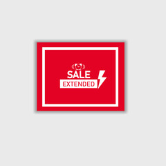 Sale Extented sale banner art and illustration