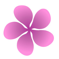 vector illustration of a flower in lilac gradient style 