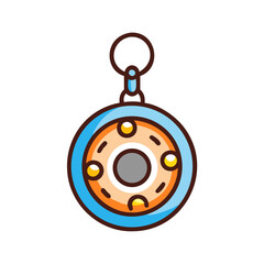 Vector art of stylish compass keychain, a practical and fashionable accessory for navigation and a touch of adventure in your life