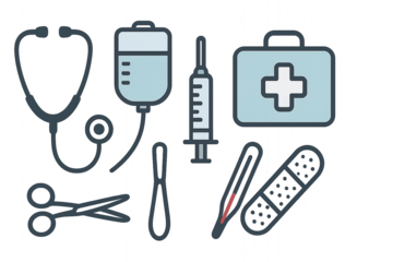 medical icons set
