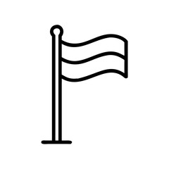 Vector art of waving flag icon symbol of a country, organization, or event simple vector illustration of a flag on a pole