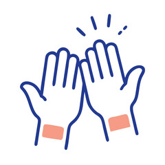 Vector art of high five icon a symbol of success, agreement, and celebration a simple and modern design for web and print use