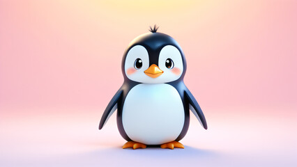 Fototapeta premium Cute animals on a simple background