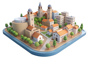 3d city town  
