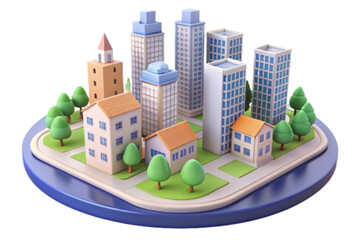 3d city town  