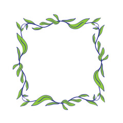 frame with leaves