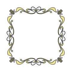 vintage frame with floral ornament