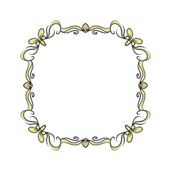 vector frame with floral ornament