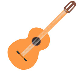 Fototapeta premium Classic Acoustic Guitar Illustration A Vibrant Vector Graphic