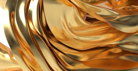 Luxurious golden fabric texture. Abstract background. Perfect for elegant designs.