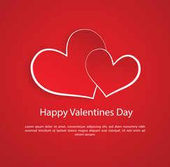 Creative Abstract Heart Valentines Day Vector Story Background Illustration File