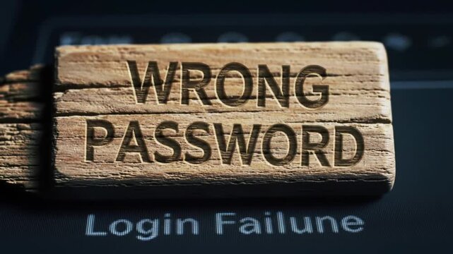 wrong password login failure security concept
