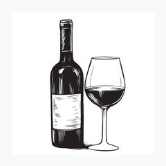 bottle and glass of wine