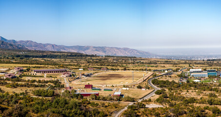 aerial view of the village