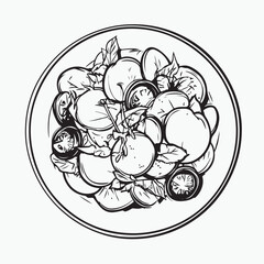 vegetable salad on a plate