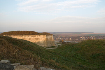 Ukraine, Chernivtsi Oblast, Khotyn Fortress on a sunny spring day