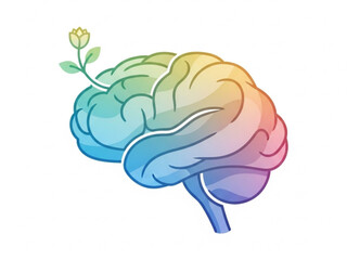Mental Health Vector Icon - Brain, Emotional Wellness and Stability