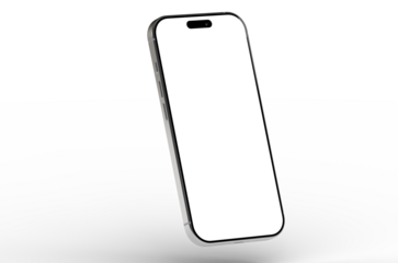 Clean, modern smartphone mockup with a blank screen. Perfect for app presentations and website design.