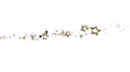 Sparkling stars, magical dust trail. Perfect for holiday, celebration, and fantasy designs.