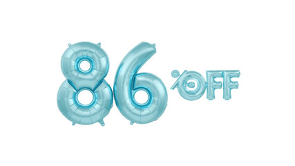 Obraz premium 86% Off Sale - Light Blue Balloon Numbers