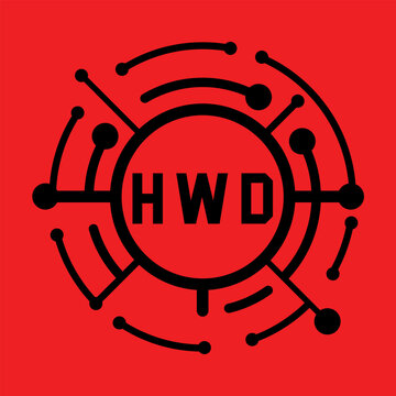 HWD letter design. HWD letter technology logo design. HWD Monogram logo design for an entrepreneur and business