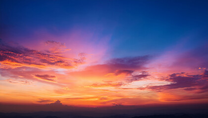 Obraz premium Colorful Sunset Twilight Sky Nature Background