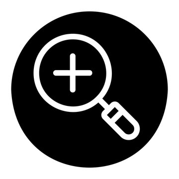 Fototapeta zoom in glyph icon