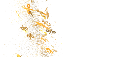Abstract background with golden percentage symbols. Perfect for sale banners, promotions, and marketing materials.