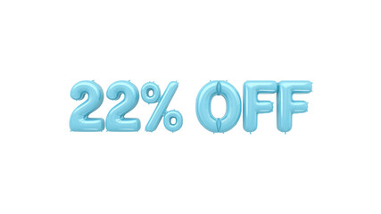 22% Off Sale - Light Blue Balloon Numbers