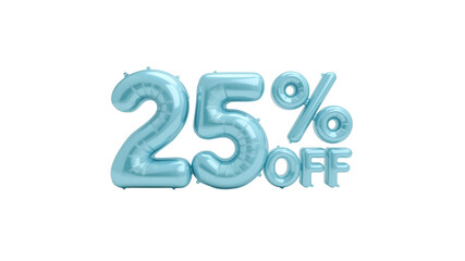 25% Off Sale - Light Blue Balloon Numbers and Letters