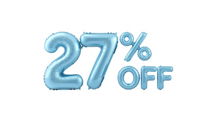 27% Off Sale - Light Blue Balloon Numbers
