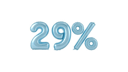 Light Blue 29% Off Balloon Number Discount Sale Promotion