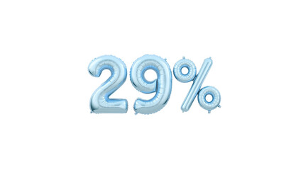 Light Blue 29% Off Balloon Number Discount Sale Promotion
