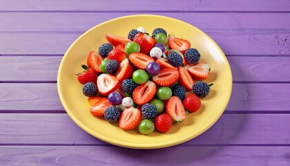 fruit salad in a plate