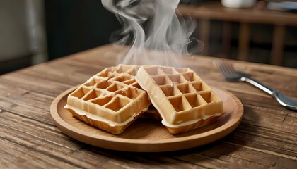 waffles on a plate