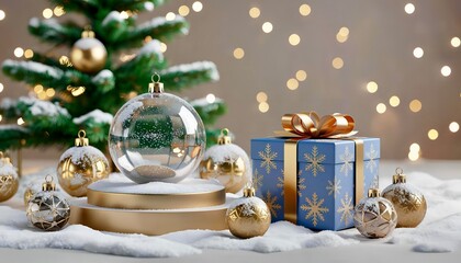 christmas tree and decorations