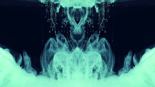 Mystical foggy abstract background. A sinister mystical screensaver for a horror movie. Psychedelics of the cosmos and shamanic hypnosis. The Magic of the Occult