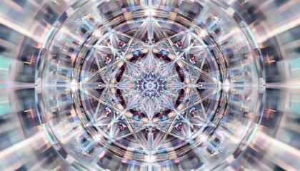 abstract silver background of a kaleidoscope