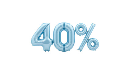 Light Blue 40% Off Discount Balloons