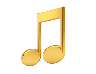 A shiny golden musical note symbolizing creativity and the joy of music in a vibrant artistic expression.