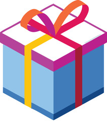 A red gift box with a ribbon and bow, perfect for any holiday or celebration