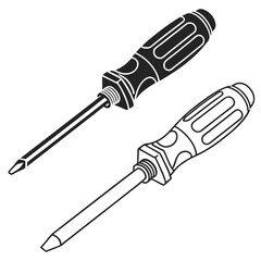 Fototapeta premium Two screwdrivers art