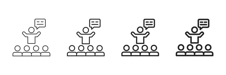 Mentoring Icon Set Different Line Style Collection 