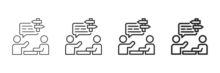 Guidance Icon Set Different Line Style Collection 